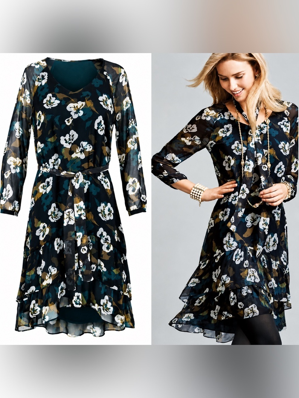 CABi | Floral Chiffon Dress